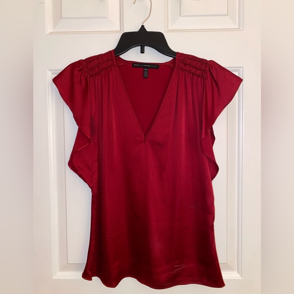 WHBM • Deep Red Silk Blouse - Picture 1 of 1